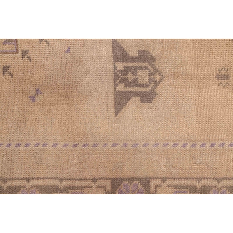 ECARPETGALLERY Hand-knotted Melis Vintage Tan Wool Rug - 4'4 x 6'3