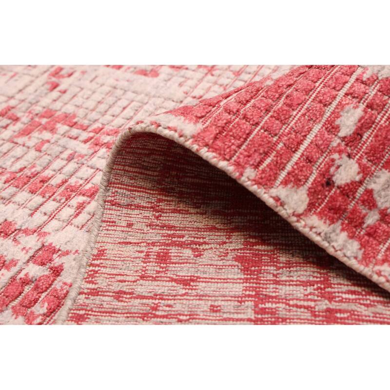 ECARPETGALLERY Hand Loomed Elysian Red Rug - 8'1 x 9'11