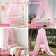 preview thumbnail 20 of 23, YEERSWAG Elegant Princess Bed Canopy Bed Curtain Nets with Luminous Stars Lights