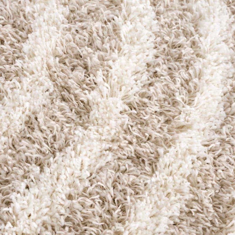 Hauteloom Calup Living Room, Bedroom Area Rug - Plush Pile - Camel, Ivory - 5'3" x 7'3"