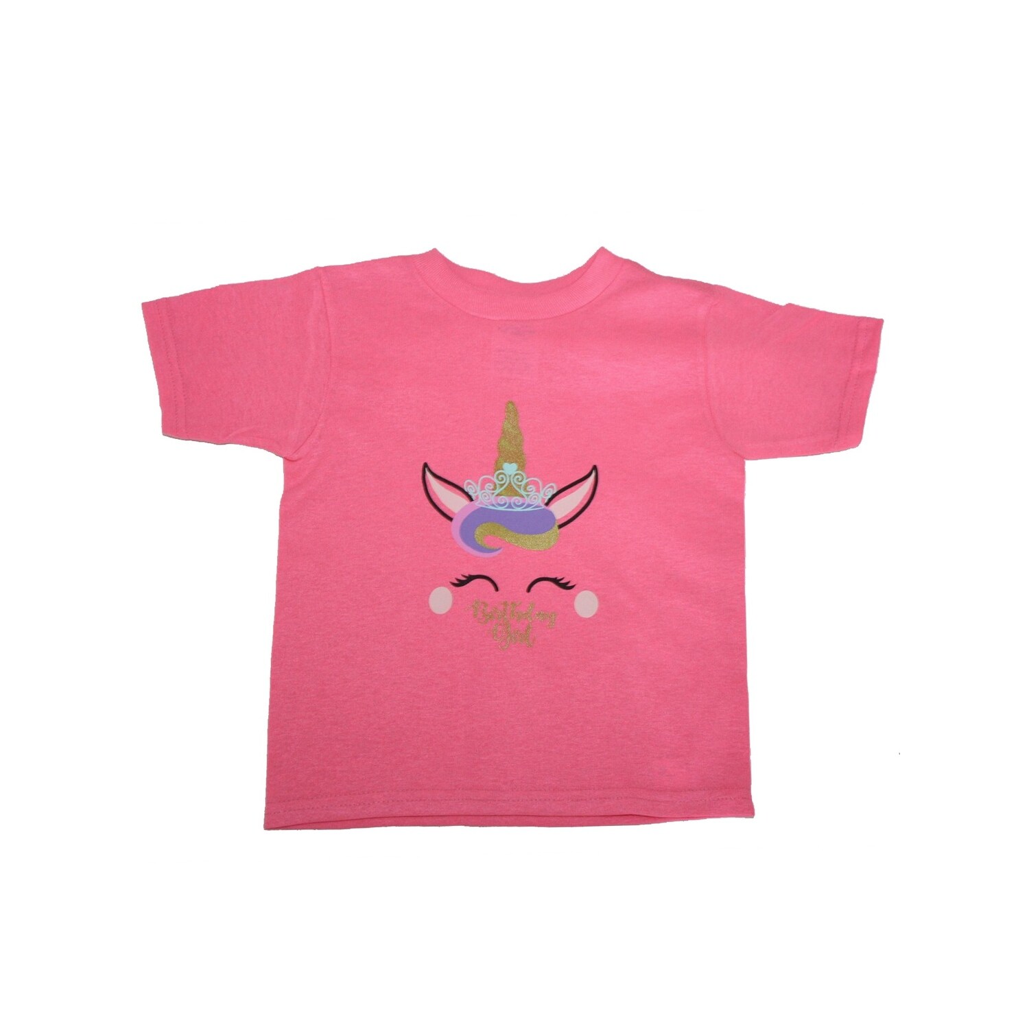 Shop Girls Pink Unicorn Birthday Girl Print Short Sleeve Cotton T Shirt Free Shipping On Orders Over 45 Overstock 28296947