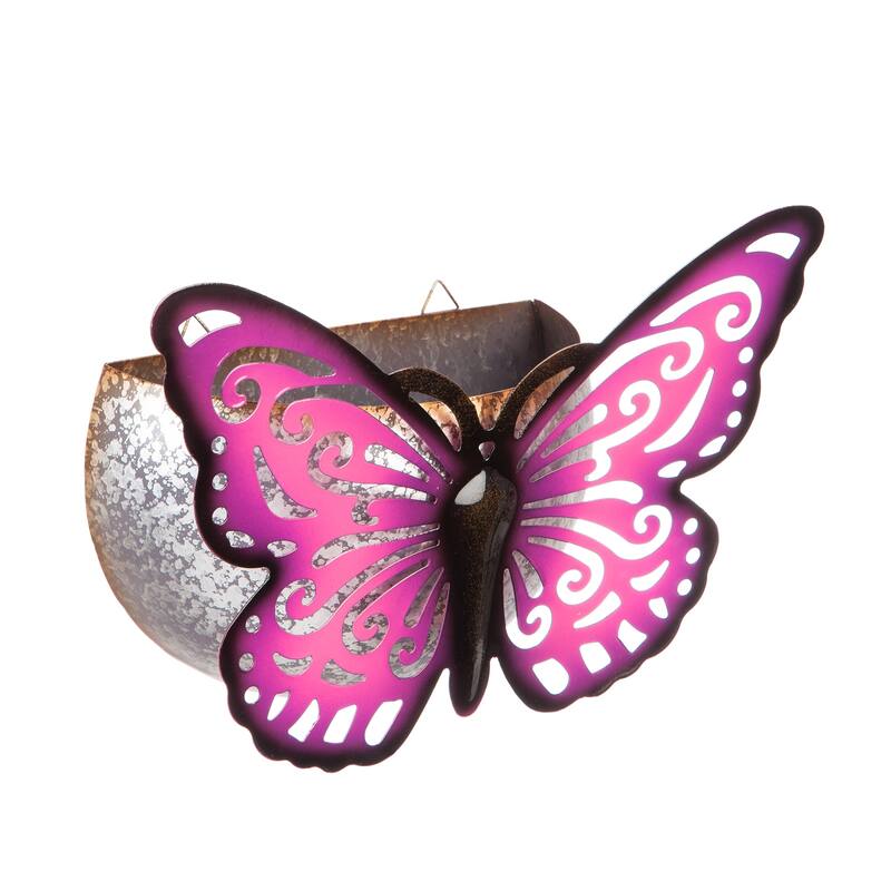 Hanging Butterfly Planter, Purple