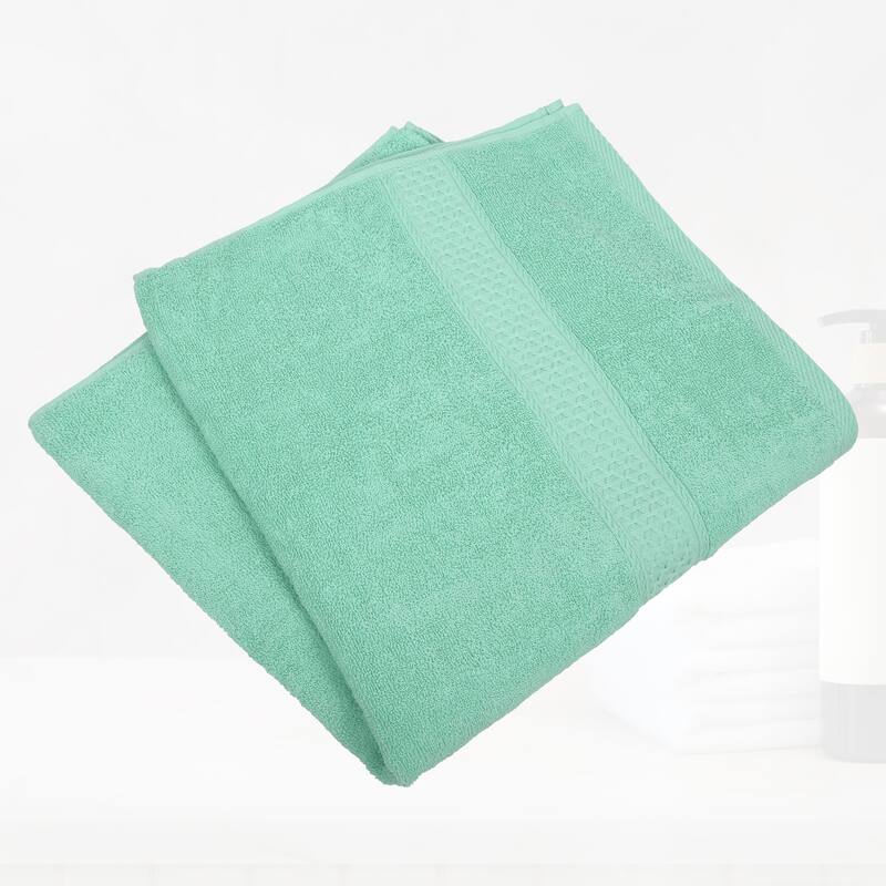 1 Pcs Cotton Bath Towel, Plain Soft Absorbent Cotton Bath Towel, Classic Design, 27.56" x 55.12"