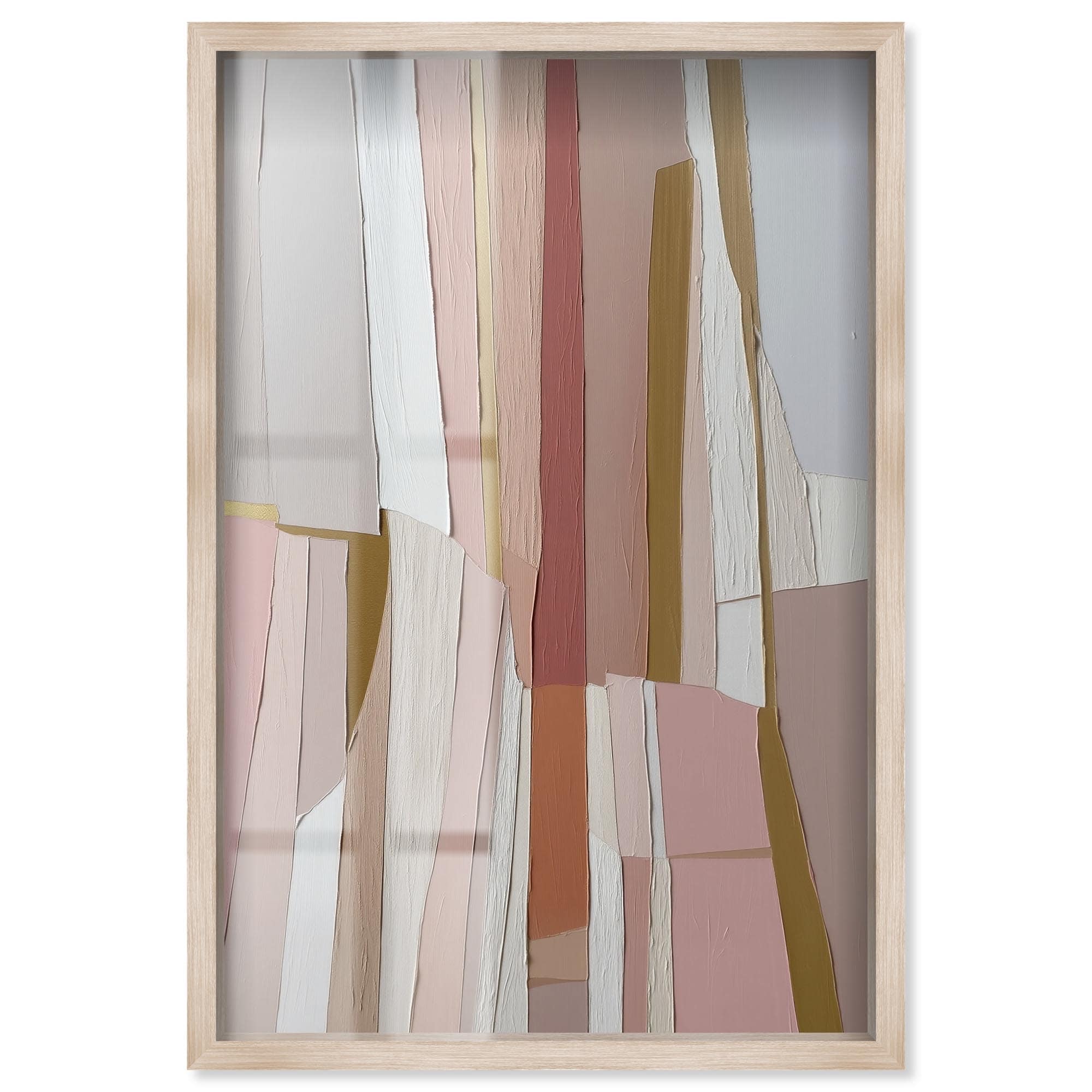 Gilded Stripes IV Boho Wall Decor Shadowbox Print by Art Remedy