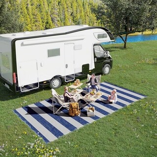 Outsunny Rv Mat, Outdoor Patio Rug   Large Camping Carpet With Carrying 