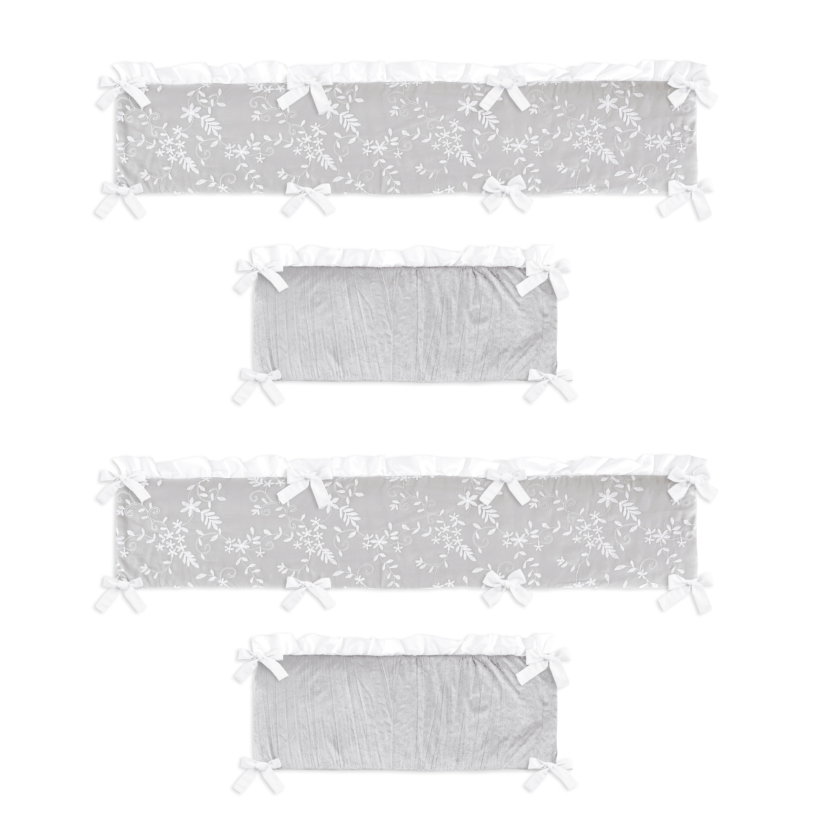 crushed velvet cot bumper