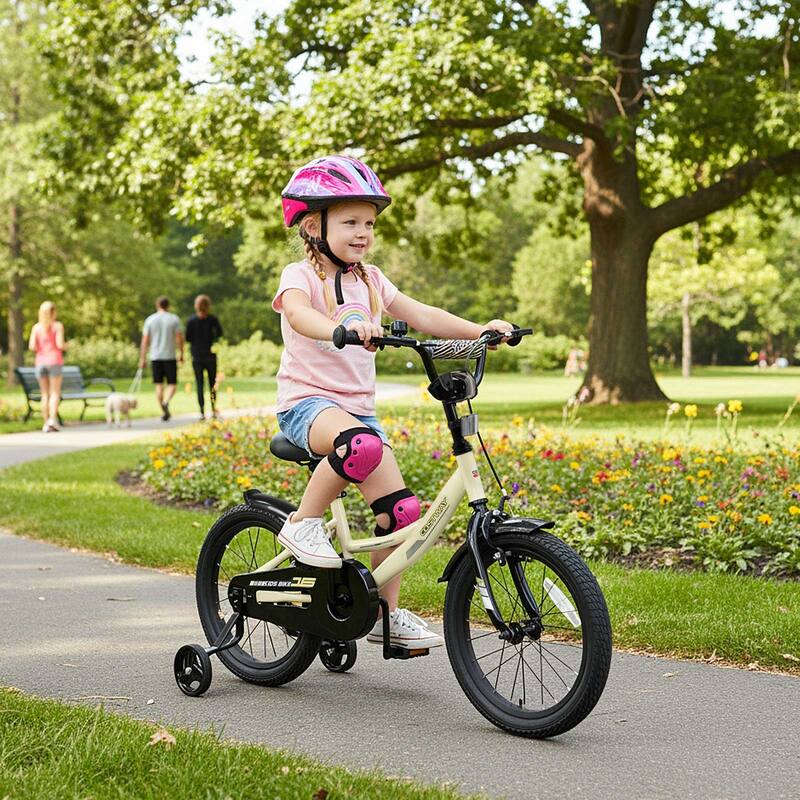Costway 14" Kids Bike with Removable Training Wheels Adjustable Seat & - See Details