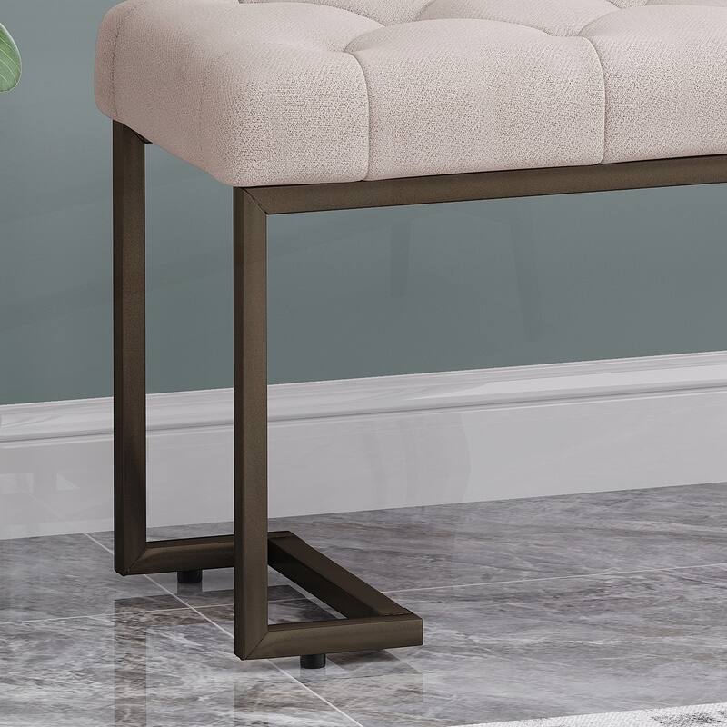 Sophisticated Upholstered Button Tufted Bench for Stylish Interiors