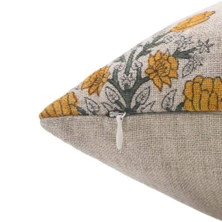 Fabdivine Thick Linen Block Print Cushion Case Sofa Comfort Sustainable, Swadesh