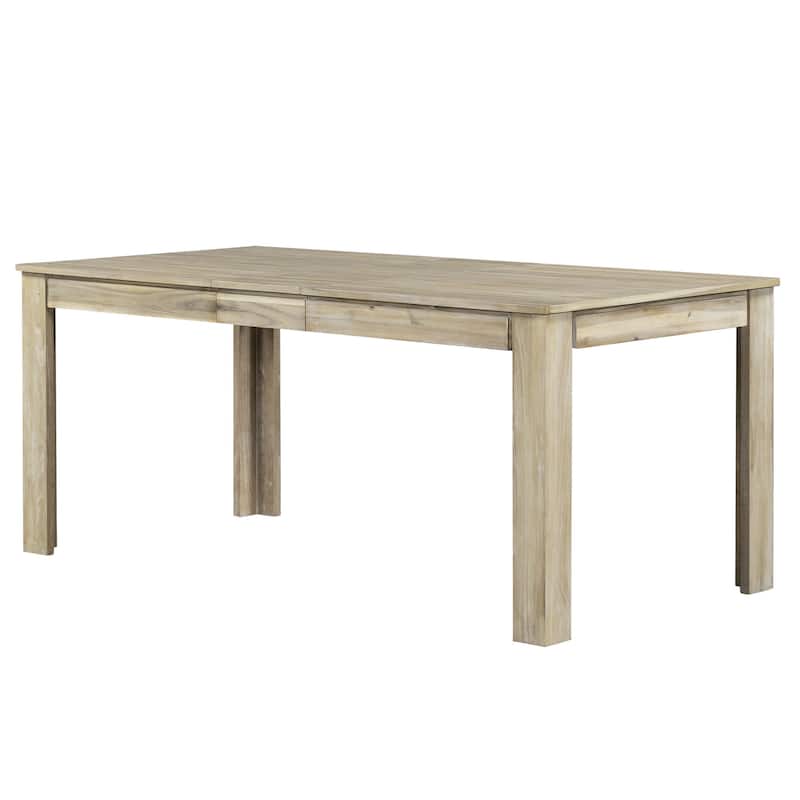 7-Piece Wooden Dining Table Set with Extendable Table and Storage Drawers for Family Gatherings