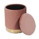 preview thumbnail 7 of 16, Zoe Velvet Storage Ottoman