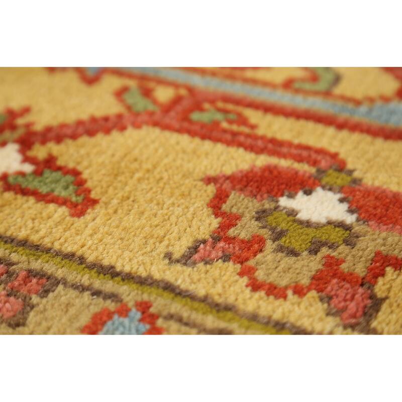 Medallion Heriz Serapi Indian Area Rug Handmade Floral Wool Carpet - 8'9" x 11'8"