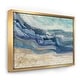 preview thumbnail 2 of 5, Designart "Coast Blue Sea Waves Watercolour" Modern Farmhouse Framed Canvas