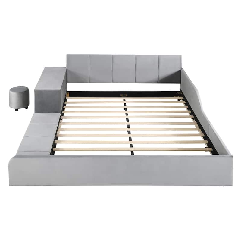 Queen Size Upholstered Grounded Bed