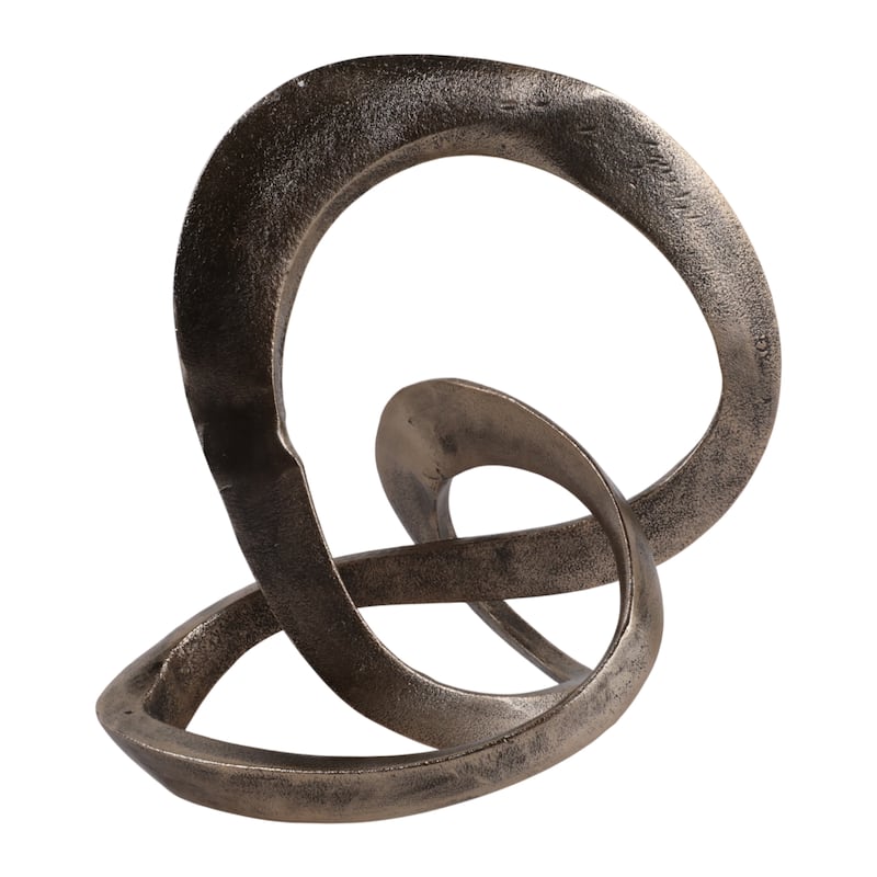 Twisted Knot Decorative Object Sculpture - Abstract Figurine Statue - 10.5"