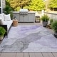 preview thumbnail 1 of 5, Machine Washable Indoor/Outdoor Contemporary Chantille Rug Lavender - 10' x 14'