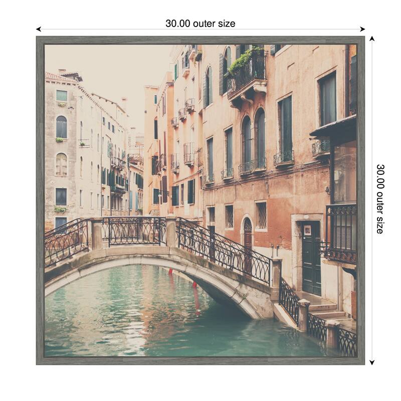 Kate and Laurel Sylvie Wandering The Streets of Venice Framed Canvas by Laura Evans