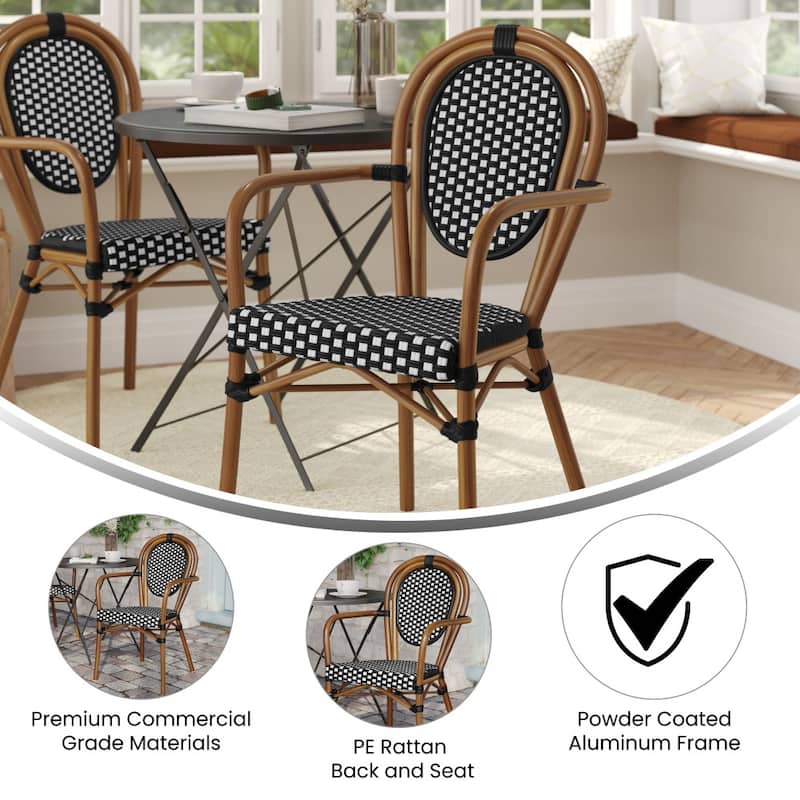 All-Weather Commercial Paris Chair with Metal Frame