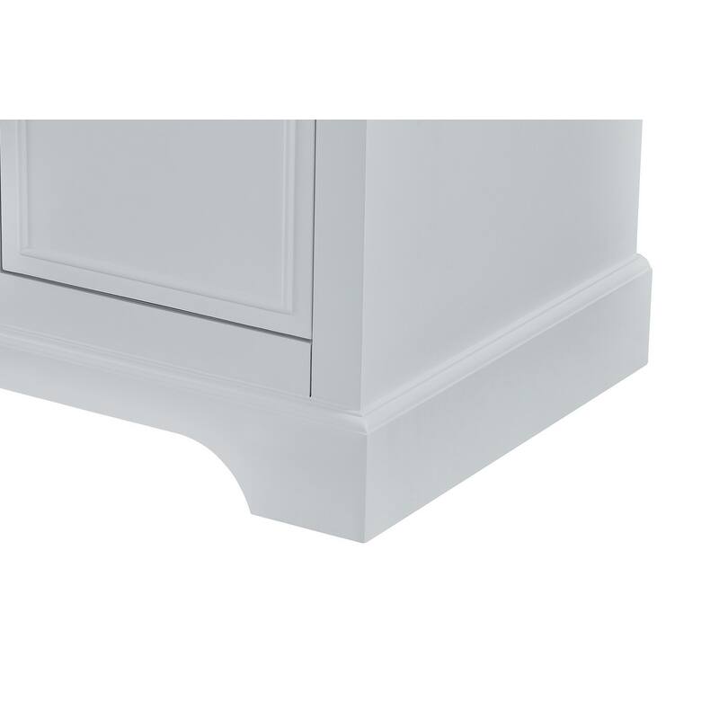 Naeb 48 in. W x 22 in. D x 36 in. H Single Sink Bathroom Vanity in White with White Quartz Countertop