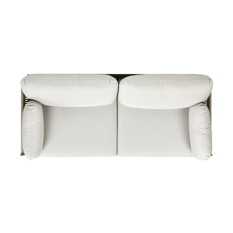 Jasper 73" Wicker Outdoor Patio Sofa with Cushions