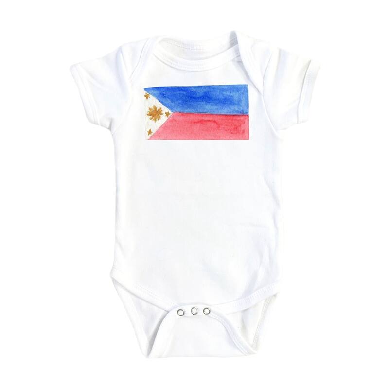 Philippines Flag Alone - Baby Boy Girl Clothes Infant Bodysuit Funny Cute Newborn - White - 6-9M