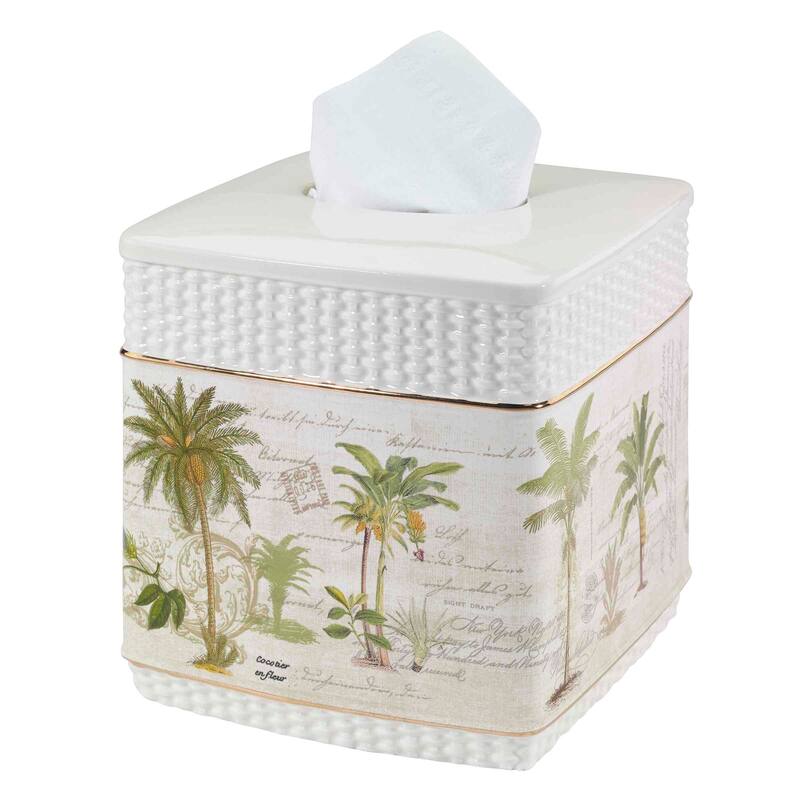 Avanti Linens Colony Palm Tissue Cover - Ivory - Tissue Cover