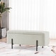preview thumbnail 2 of 31, MCombo Storage Ottoman Bench, Teddy Fabric Upholstered Footstool with Storage Space - 15.7"D x 47.2"W x 20.5"H