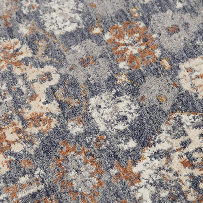 Alora Decor Sage Traditional Blue Wool Area Rug