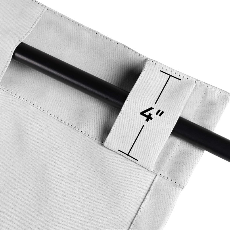 Superior Solid Machine Washable Room Darkening Blackout Curtains with Back Tabs, Set of 2