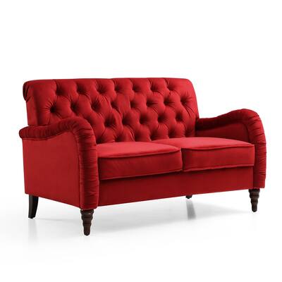 Luxury Chesterfield Design 2 Seater Sofa Couch, Elegant Velvet Sofa, Accent Sofa Loveseat