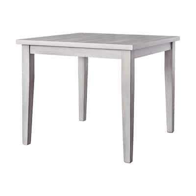 Loratti Casual Square Dining Room Table, White - Grey