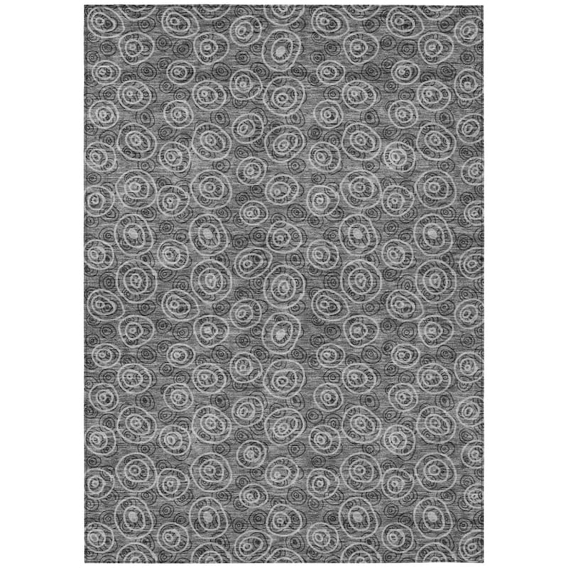 HomeRoots Geometric Transitional Rectangle Outdoor Rug