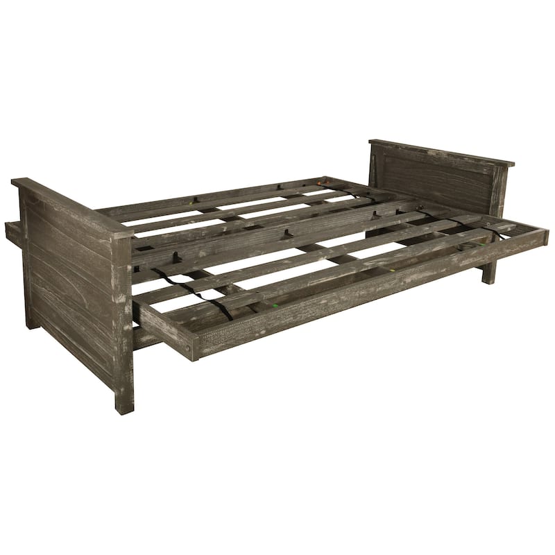 Somette Lexington Full-size Futon Frame in Weathered Gray Finish (Mattress not included)