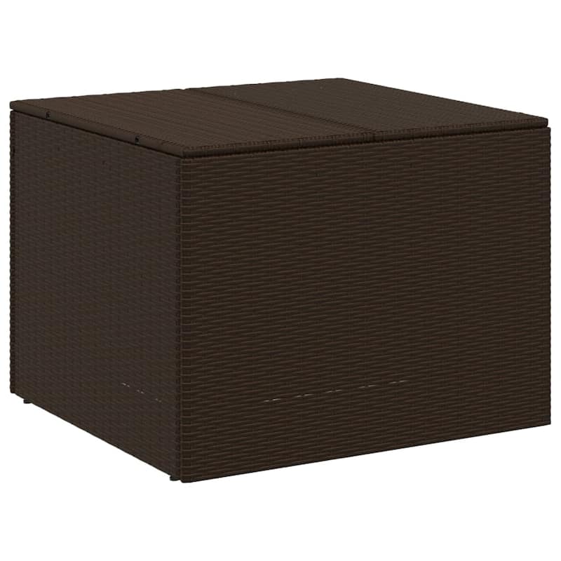 vidaXL Patio Storage Box Poly Rattan 70.9"x35.4"x27.6" Gray