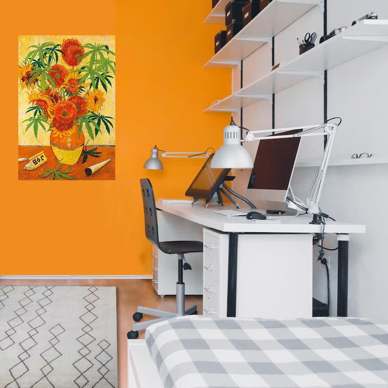 Vincent Van Joint Pot Art Poster - 24 x 36 Inch