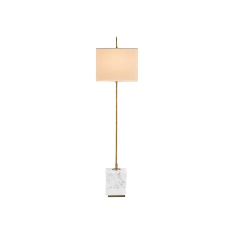 Currey & Company Thompson Brass Console Lamp - 40"h x 10"dia