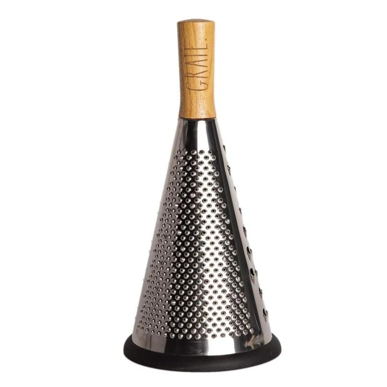 Rae Dunn Everyday Collection Multifunction Grater- Stainless Steel Grater and Zester for Cheese, Spices, Vegetables, Wood