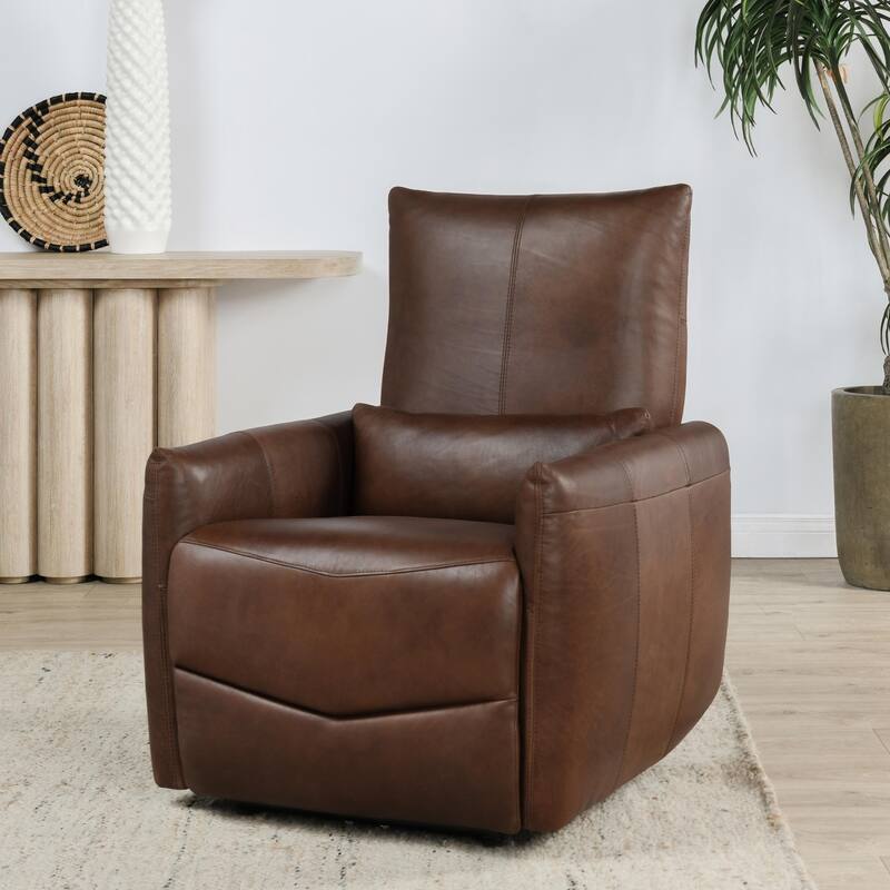 Classic Home Thaya Leather Power Recliner Chair - Antique Brown