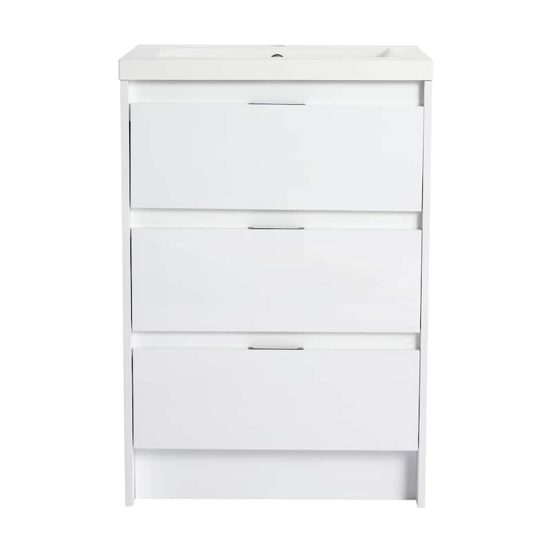 Freestanding Bathroom Vanity with Resin Sink