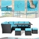 preview thumbnail 49 of 84, AECOJOY 7 Pieces Patio Furniture Set Outdoor Sectional Sofa Rattan Conversation Set