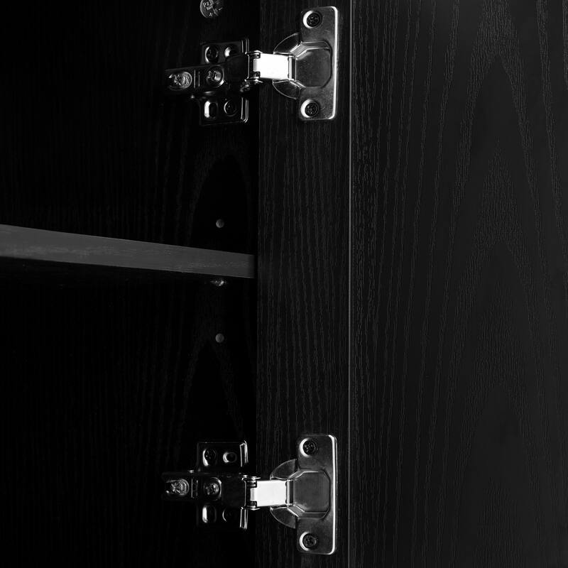 Wooden TV Stand with Sliding Tambour Door for TVs up to 75", Fluted TV Cabinet Media Console Table for Living Room