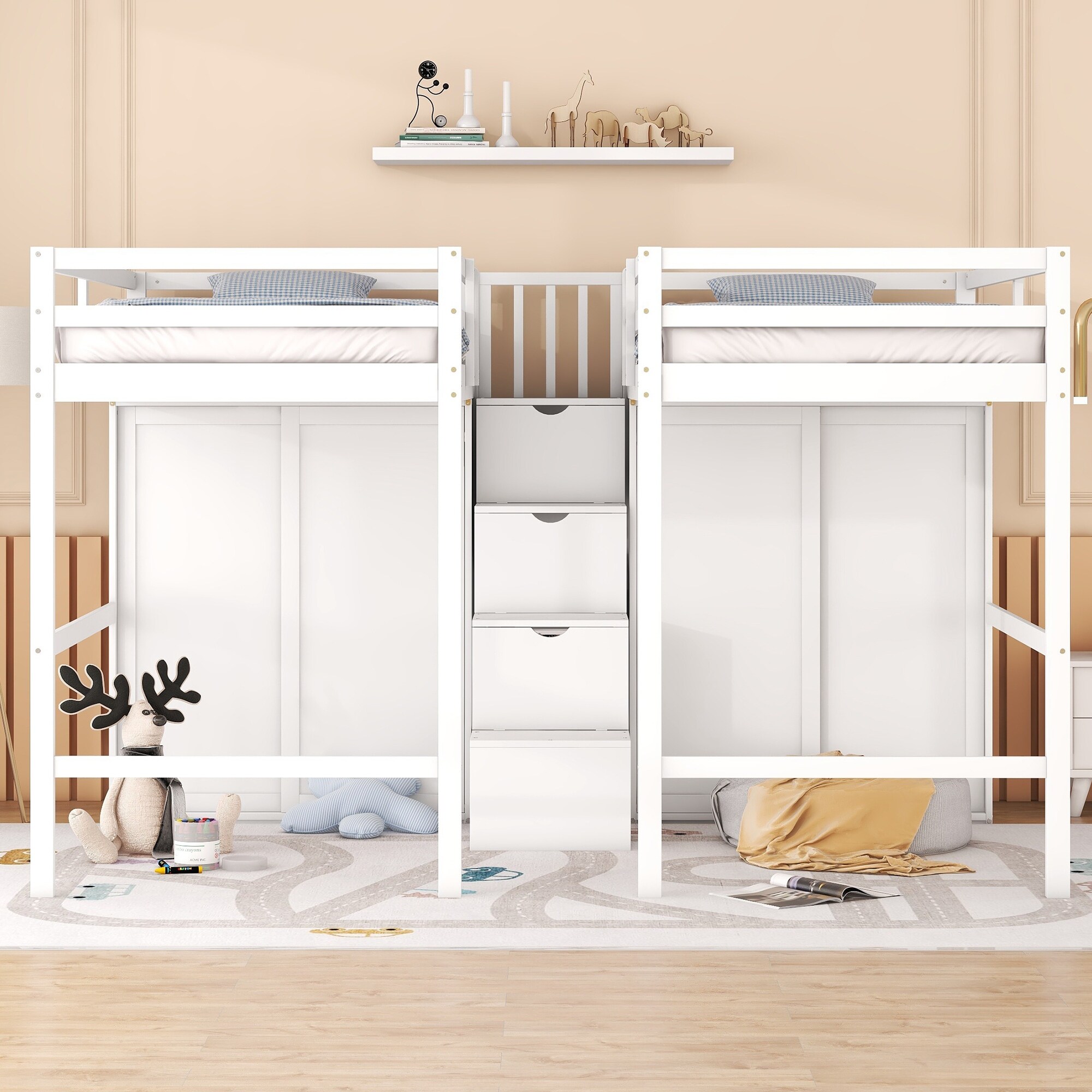 Double twin discount loft bed
