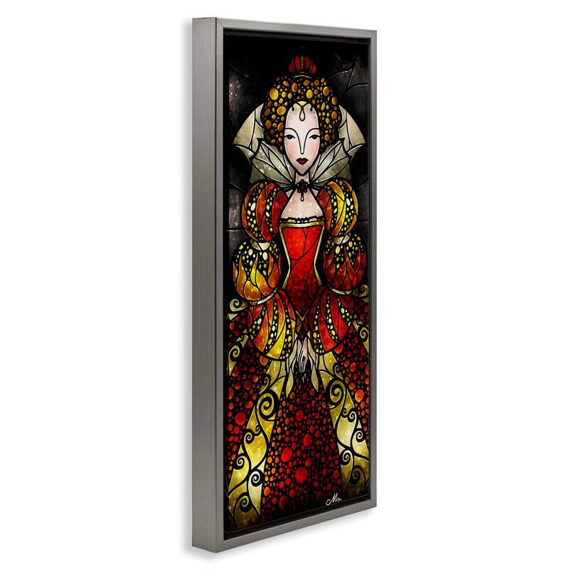 Stupell Royal Elizabeth I Portrait Framed Floater Canvas Wall Art Design By Mandie Manzano