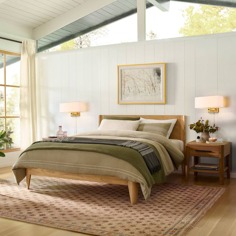 2-Light Modern Transitional Metal & Fabric Wall Sconce with Soft Fabric Shade for Bedroom & Living Room - 2 Light