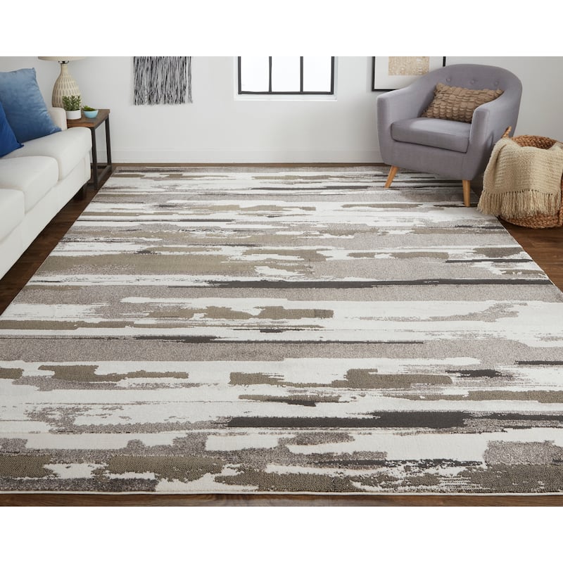 Grand Bazaar Kayden Machine Made Abstract Modern Area Rug