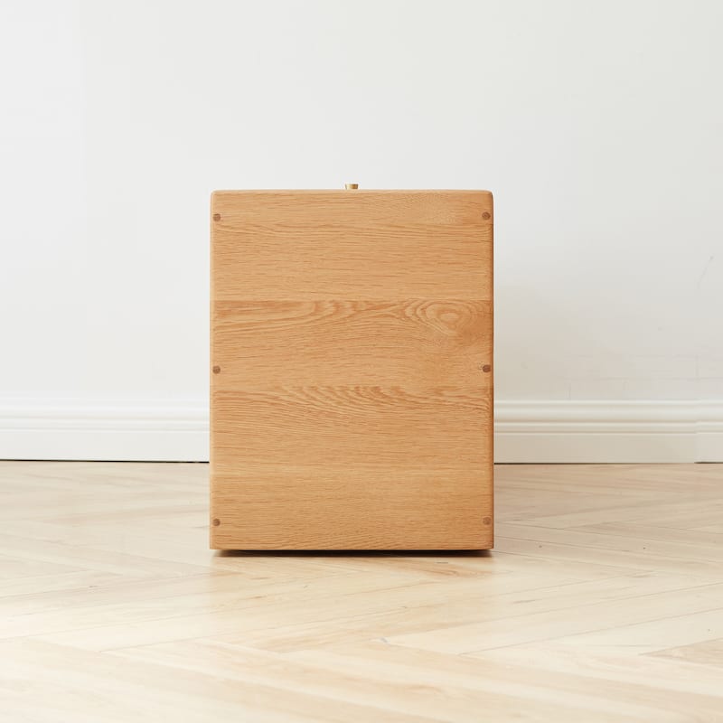 Solid Oak Freestanding Corner Cabinet Storage Organizer