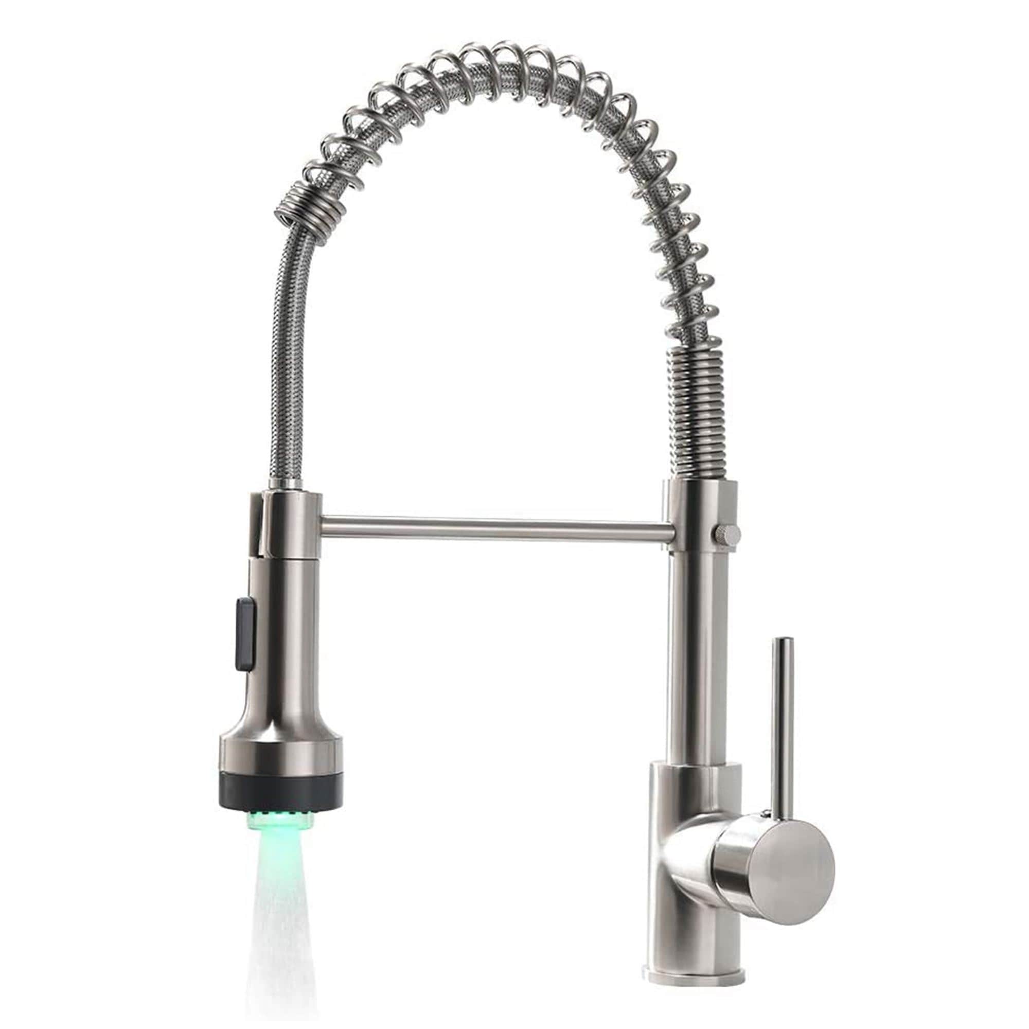 Commercial Pull Down Sprayer Single Handle Kitchen faucet with LED