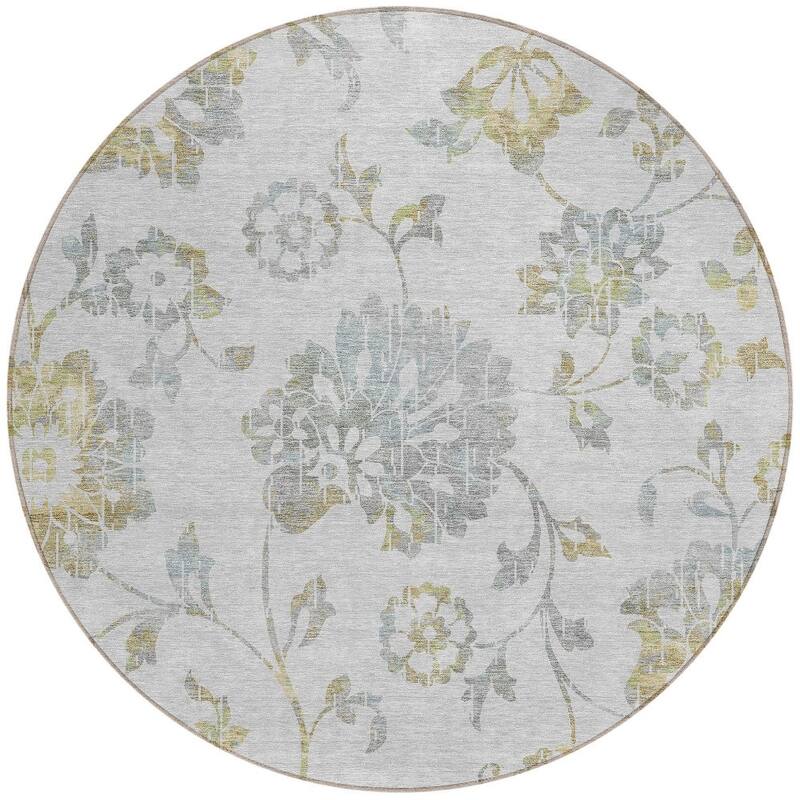 HomeRoots Floral Transitional Rectangle Outdoor Rug