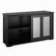 preview thumbnail 4 of 4, Wooden Buffet Cupboard Kitchen Storage Sideboard Sliding Door Black