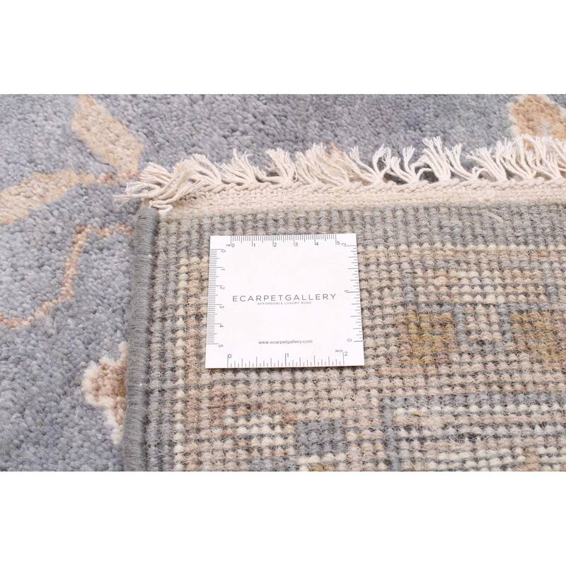 ECARPETGALLERY Hand-knotted Royal Oushak Dark Grey Wool Rug - 9'0 x 12'0